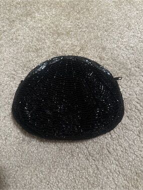 Black Beaded Clutch